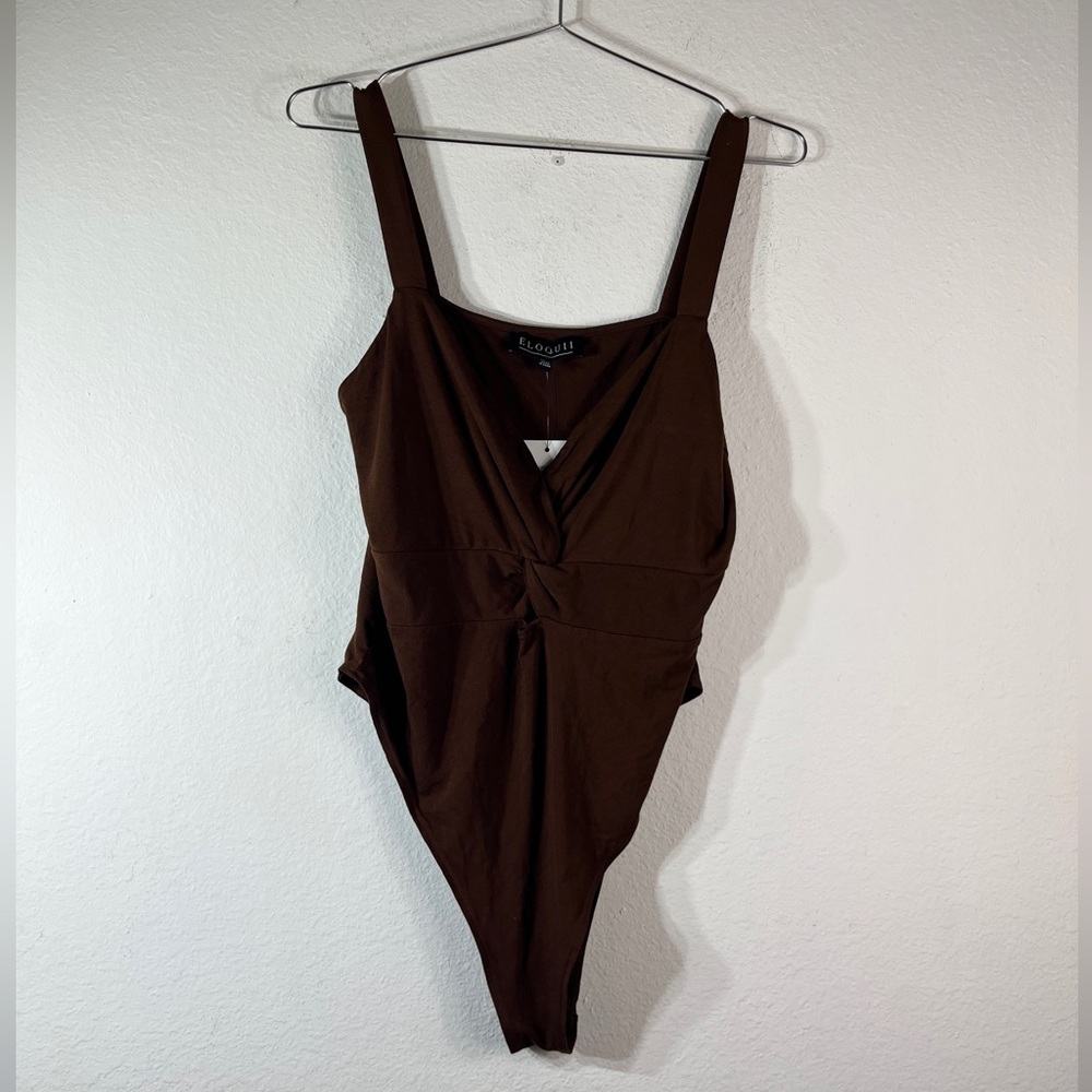 Eloquii Brown Bodysuit 1X